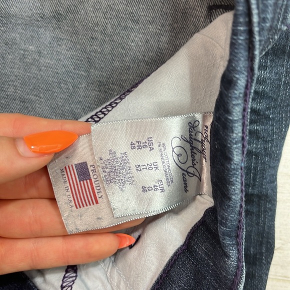 NYDJ Dark Wash Straight Leg Jeans Size 16 - Picture 7 of 10